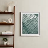 "Weaves of shadows III" - Art Print in Teal Green by Van Tsao - In a Room