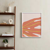 "Monstera Abstract" - Art Print in Coral by Alicia Schultz - In a Room