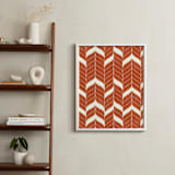 "Chevron Flow" - Art Print in Rust by Angel Walker - In a Room
