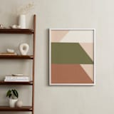 "Trapezoids" - Art Print in Vintage green by Elliot Stokes - In a Room