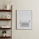 "The Typewriter" - Art Print in White on white by Cristiane - In a Room