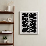 "Black Plant I" - Art Print in Moon White by Alisa Galitsyna - In a Room