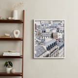 "Dancing Rooftops" - Art Print in Blue by Anna Argiropoulos - In a Room