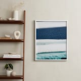 "Brush in turquoise" - Art Print in glacier teal by Van Tsao - In a Room