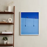 "Blues!" - Art Print in Vibrant Teal Blue by Diana K. Garrett - In a Room