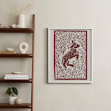 "Lamb Linocut" - Art Print in Rust by Ash Weaver - In a Room