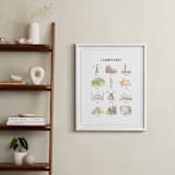"Landmarks" - Art Print in Sap Green by Natalie Groves - In a Room