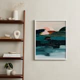 "Curacao" - Art Print in Turquoise blue by Caryn Owen - In a Room
