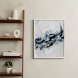 "Swirling Reflection" - Art Print in Navy by Melanie Severin - In a Room