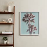 "Sun Bleached Palm Trees" - Art Print in sun-bleached turquoise  by Baumbirdy - In a Room
