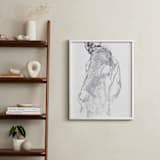 "Drawing 357 - Figure from the Side" - Art Print in Classical Grey by Derek overfield - In a Room