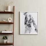 "Drawing 369 - Standing Man" - Art Print in Deep Charcoal by Derek overfield - In a Room