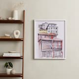 "Portugal" - Art Print in Unique Red by Viktoria Eperjesi - In a Room