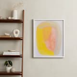 "Golden Now" - Art Print in yellow melon peach by Nell Waters Bernegger - In a Room
