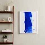 "Fashion-Walk" - Art Print in Deep Bright Blue by ANA GAION - In a Room