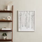 "Birch Woods in Winter" - Art Print in Ivory by Shannon Chen of Four Wet Feet Studio - In a Room