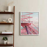 "Oceanside View" - Art Print in Cotton Candy by Jennifer Mckinnon Richman - In a Room