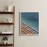 "Positano Beach Aerial" - Art Print in Aqua by braden.studio - In a Room