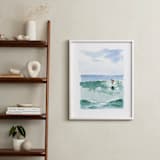 "Hang Five" - Art Print in Pacific Green by Mary Cecelia - In a Room