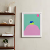 "Dia y Noche I" - Art Print in Pink, Green by Marta Crea - In a Room