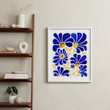 "The Happiest Flowers" - Art Print in Cobalt Blue by Kristian Gallagher - In a Room