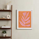 "Tall Flower" - Art Print in peach sorbet by Brandie Stonge - In a Room