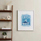 "Cowabunga!" - Art Print in Sky Blue by Kerry Doyle - In a Room