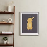 "Honey Bear" - Art Print in Kitchen Counter Black by Elliot Stokes - In a Room