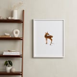 "A Deer Friend" - Art Print in White Tail by Andrew McClintock - In a Room