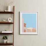 "Pastel Desert Archiecture" - Art Print in Summer Blue by Lisa Sundin - In a Room