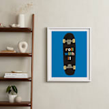 "roll with it" - Art Print in blue by Baumbirdy - In a Room