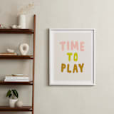 "Time to Play" - Art Print in Peach by Alicia Schultz - In a Room