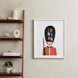 "Royal Guard" - Art Print in Royal Red by Nazia Hyder - In a Room