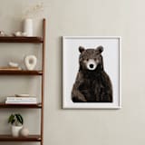 "Baby Animal Bear" - Art Print in Woodland Brown by Cass Loh - In a Room