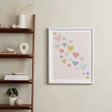 "wave of love" - Art Print in Charming Pink by Kasia Labocki - In a Room