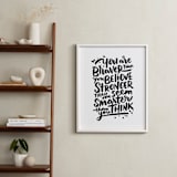 "Braver Stronger Smarter" - Art Print in Black by Laura Bolter - In a Room