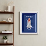 "The Space Shuttle" - Art Print in Blueprint by Meggy Masters - In a Room