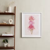 "mermaid scoops" - Art Print in berries by silverscreen studio - In a Room