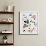 "Moths" - Art Print in Moss Green by Emilie Simpson - In a Room