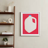 "Two Percent Milk" - Art Print in Cherry by Elliot Stokes - In a Room
