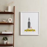 "NYC" - Art Print in New York Taxi Cab by Nazia Hyder - In a Room