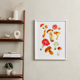 "Forest mushrooms" - Art Print in Fox orange by Alexandra Dzh - In a Room