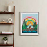 "Camp Rainbow" - Art Print in sky by Shirley Lin Schneider - In a Room