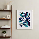 "Foliage" - Art Print in Teal Blue by Daniela - In a Room