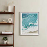 "Incoming Tide" - Art Print in Turquoise by Paula Pecevich - In a Room