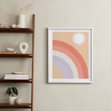 "Double Rainbow with Moon and Sun II" - Art Print in Sun by Emanuela Carratoni - In a Room