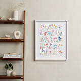 "Flower Alphabet" - Art Print in Peach by Jessica Kelemen - In a Room