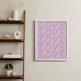 "Love Love Love Art" - Art Print in Cobalt by Amber Barkley - In a Room