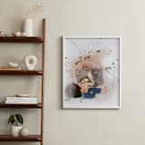 "Divide #5" - Art Print in glacial blue by Christine Olmstead - In a Room
