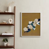 "Mustard Abstract Botanical" - Art Print in Mustard Yellow by Caryn Owen - In a Room